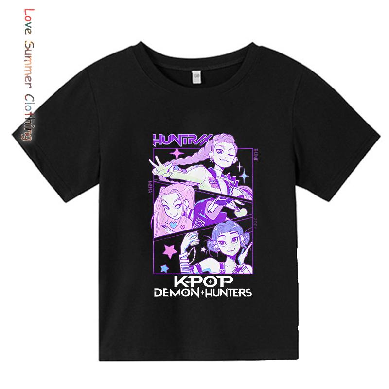 Huntrix Jenter hettegenser med glidelås Kpop Demonjegere Jenter Høst Hettejakke Glidelås Høst RUMI MIRA ZOEY DERPY genser avslappet hettegenser