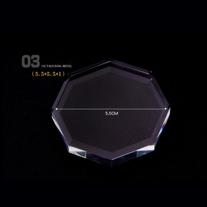 1 Stück Glas-Nagelfarbpalette für Gel-Lack Palette Misch-Zeichenplatte Pad Maniküre-Nagelkunst-Display Regal