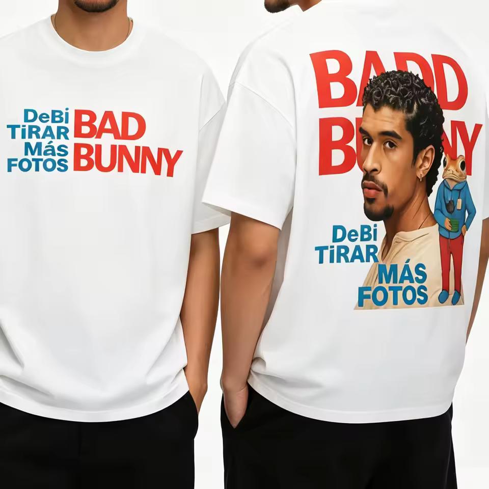 Summer Hot Sale Rapper Bad Bunny Graphic T Shirt Men Women Fashion Y2k Oversized High Quality T-shirt Cotton Gothic Round Tshirt