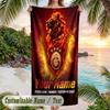 Beach Towel Galatasaray FC Print Custom Name Text Soft Towel for Swimming Pool