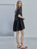 AVANT-G Puff Shirring Mini Dress - Black