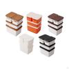 4 Pieces 1/12 Dollhouse Storage Box Doll House Accessories 1: 12 Scale Decor for Bedroom