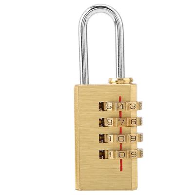 Cadenas à bagages Cadenas numérique réinitialisable Mini 4 chiffres Mot de passe numérique Cadenas à code en cuivre
