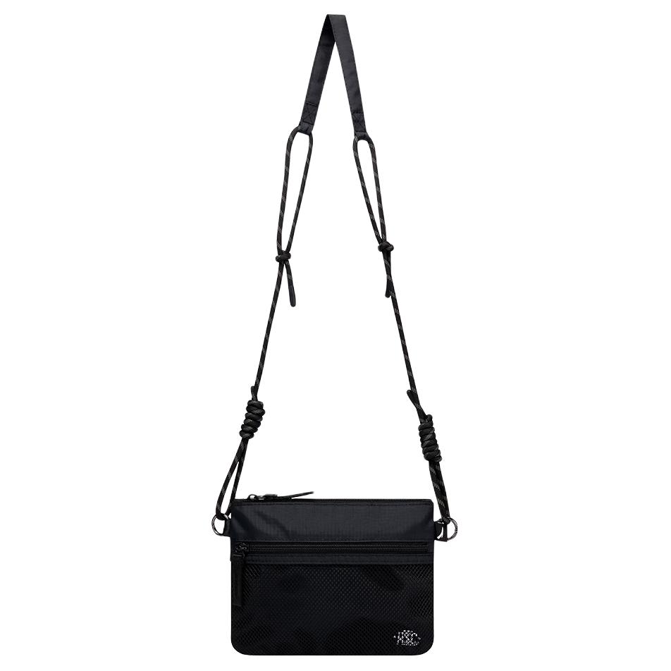 Anta 1L Brand Logo Polyester Crossbody Bag Unisex bags Black 192536111U-1 Black