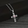 Stainless Steel Irish Celtic Knot Cross Pendant Necklace for Men Women Fashion Lucky Amulet Jewelry