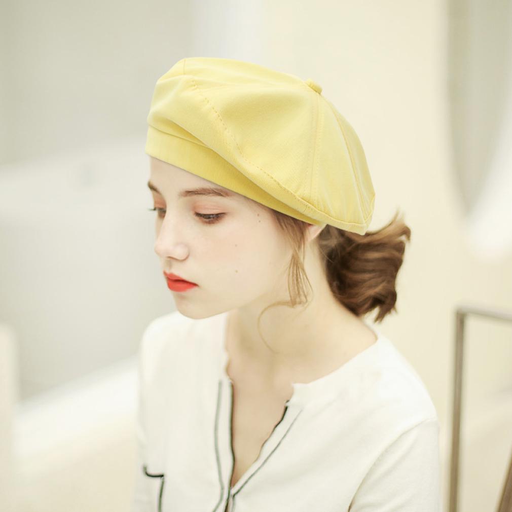Womens Cotton Beret Hat Summer Casual 