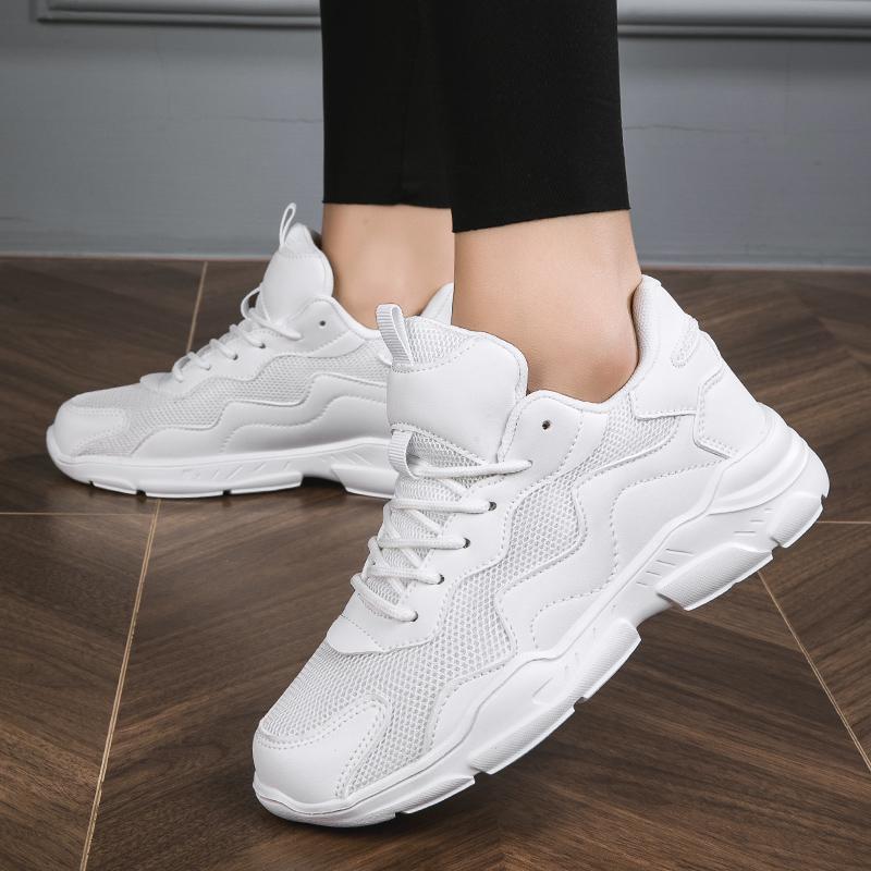 Модные женские прогулочные туфли на плоской подошве с сеткой и толстой подошвой — лучшая — фото 4