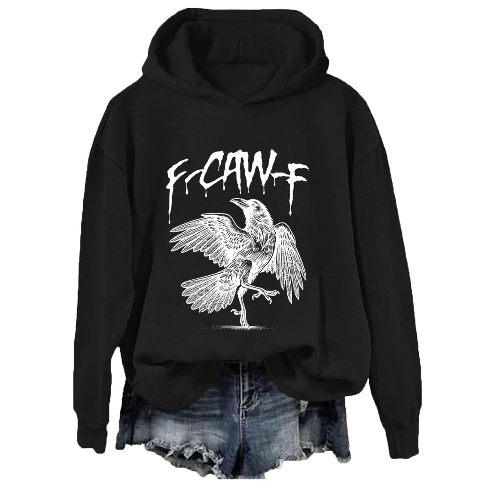 

Женская модная повседневная толстовка с длинным рукавом, принтом и круглым вырезом XL белый