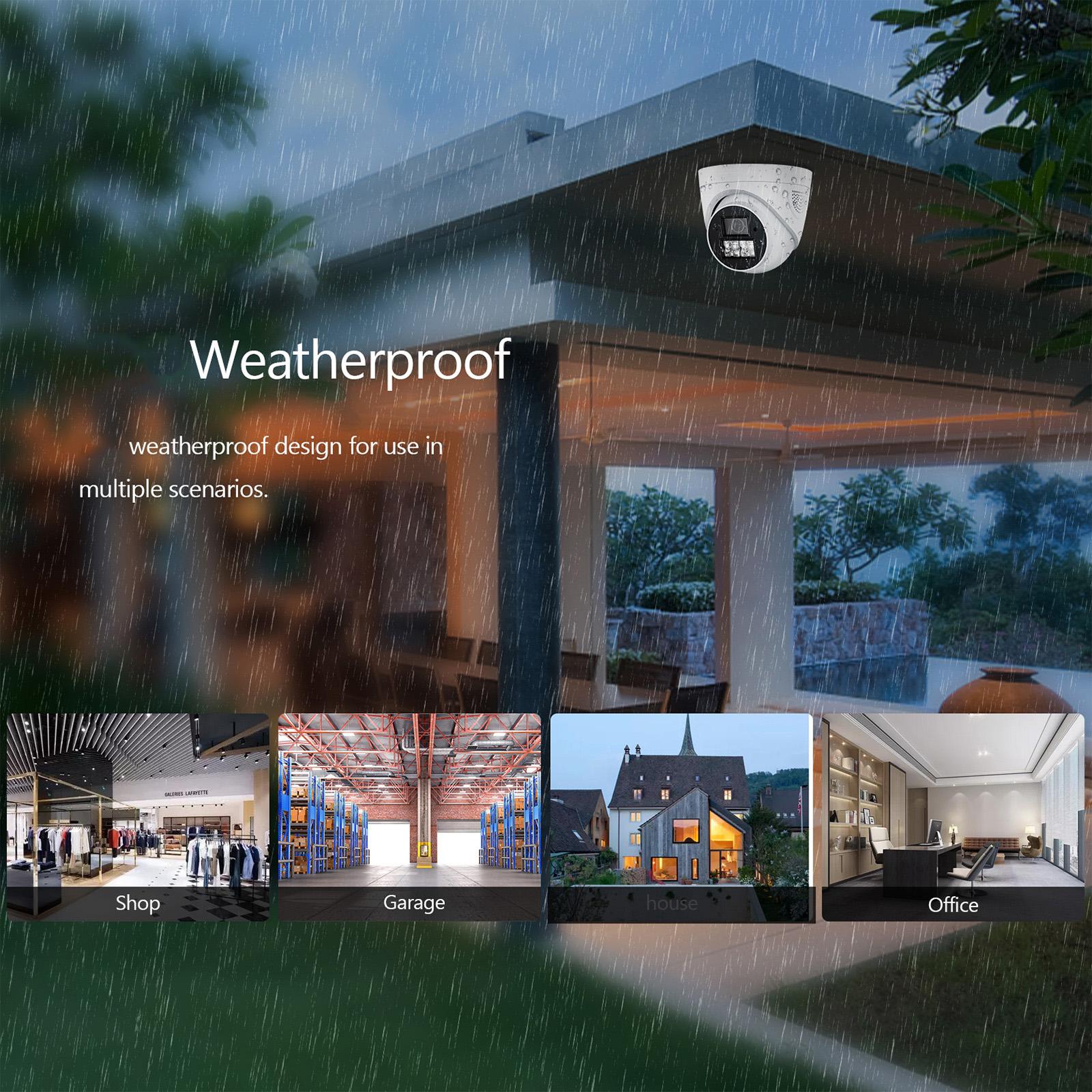 

4MP POE IP Camera Security Camera Monitor Camera Infrared Night Vision 3.6mm Wide Angle Lens Indoor Outdoor білий