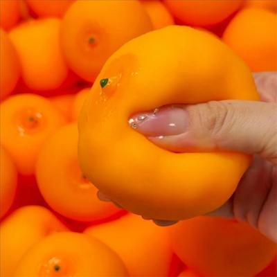 Simulated Orange Squeezable Stress Ball Crunchy Sound Fidget Toys Squishy Toy  Stress Relief