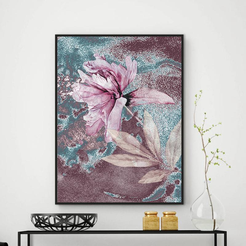 Wall Art Flower Posters and Prints Abstract Painting Scandinavian Poster Nordic Style Decorative Pictures for Living Room Decor