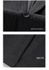 2025 Men's Grey Stripe Slim Fit Embroidered Three-Piece Suit - Korean Style Wedding Best Man Formal Wear