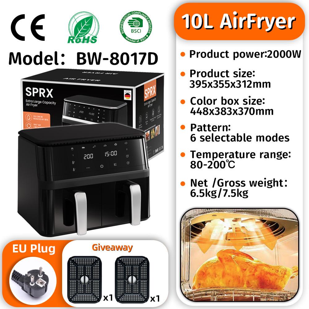 2025 Large Capacity Air Fryer Oven - European Standard, No-Oil, Smoke-Free Cooking