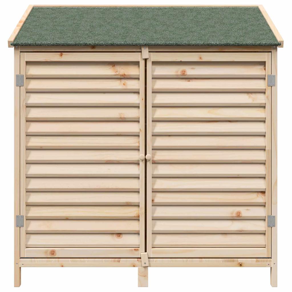 Garden Shed Natural 106 x 56 x 113.5 cm Solid Spruce Wood