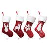 Christmas Stockings Hanging Socks Snowflake Elk Deer Tree Hanging Candy Gift Bag Xmas Tree Ornament Home Decorations