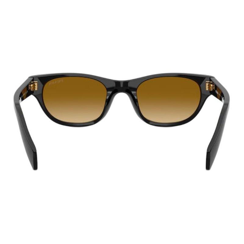 Prada Temple brand logo Acetate (Acetate) Oval Sunglasses Women's Black