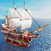 2076pcs Pirates Of The Mayflower Warship Building Blocks Boat Bricks Caribbean MOC Assembly Toys For Kids Birthday Gifts