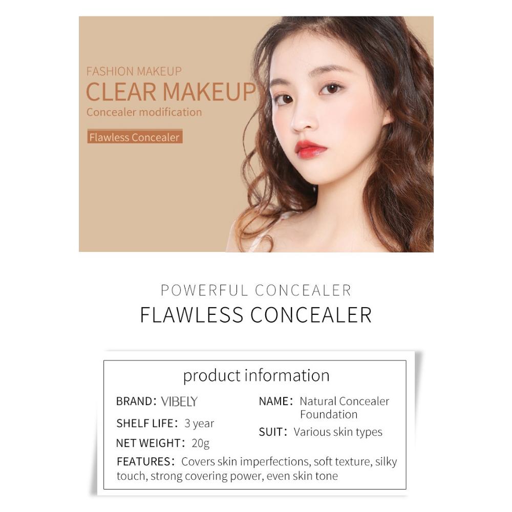 VIBELY Waterproof Non-removable Concealer Conceals Spots Acne Marks Dark Circles and Tattoos On The Face and Skin Tone Foundation