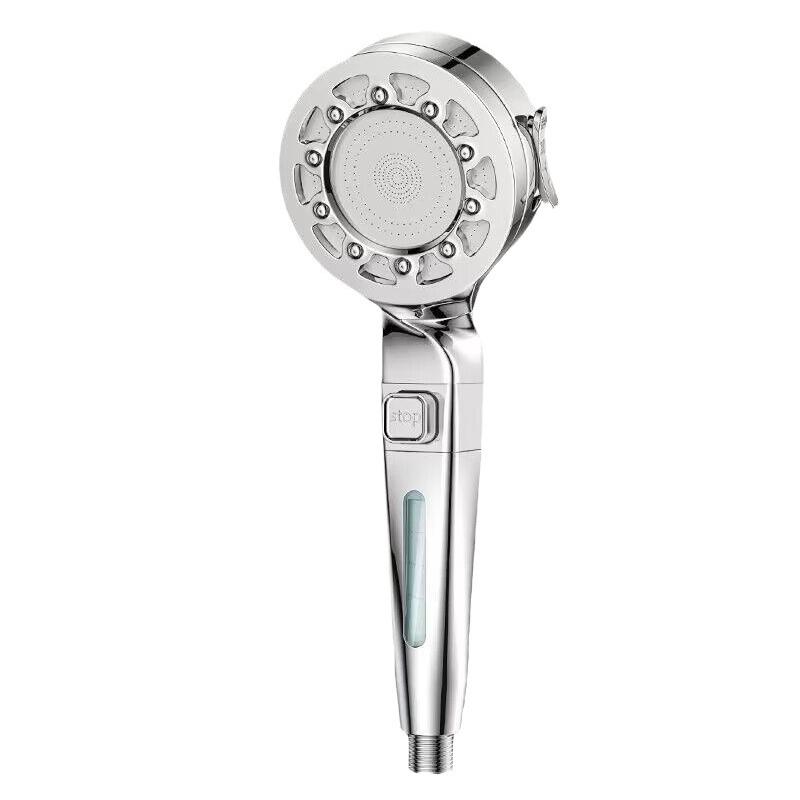 High Pressure Shower Head Water Saving 4 Modes Shower Heads Adjustable One-Key Stop Water Massage Sprayer Bathroom Accessories