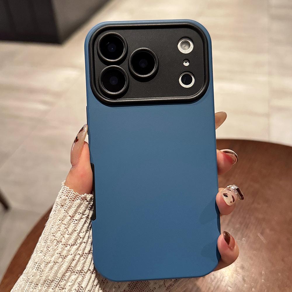 2 in 1 dual color fine hole shockproof phone case for For Iphone 17 16 15 14 13 Pro Max Air full scratch-proof hard bumper cover