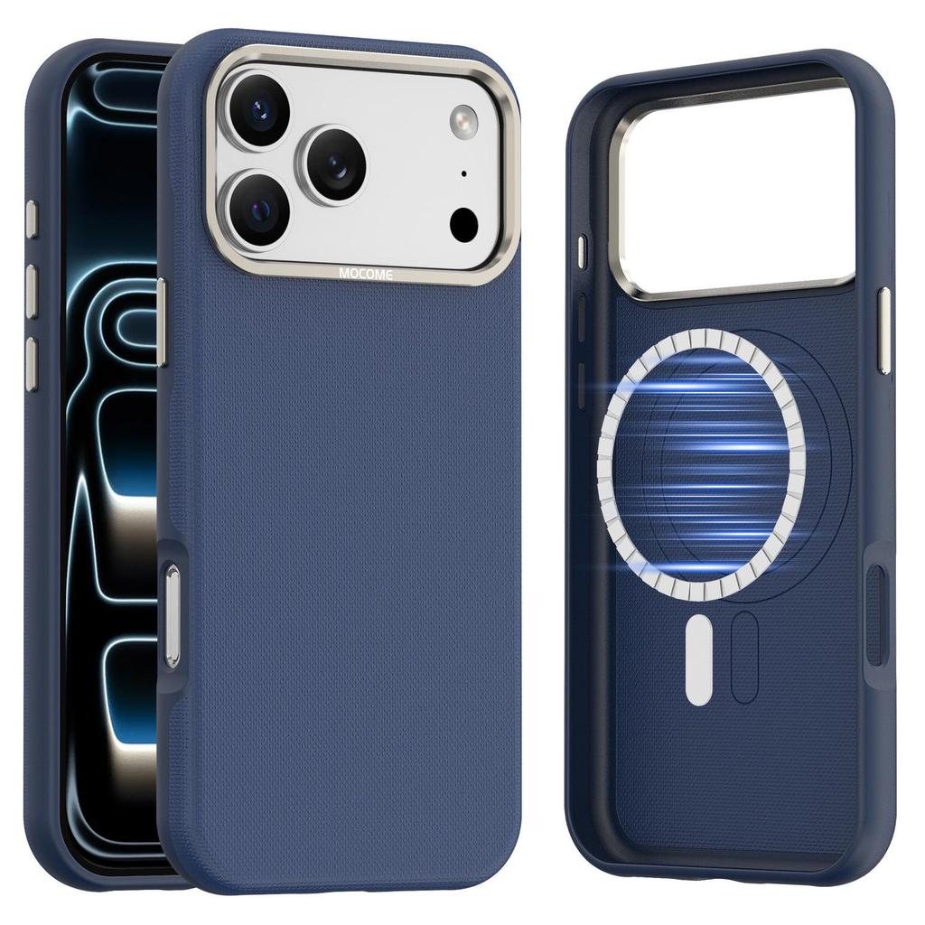 iPhone 17 Pro Max Tech Plaid Magnetic Leather Case with Card Holder