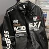 Men's Retro Motorcycle PU Leather Jacket - Spring/Autumn Aviator Racing Style