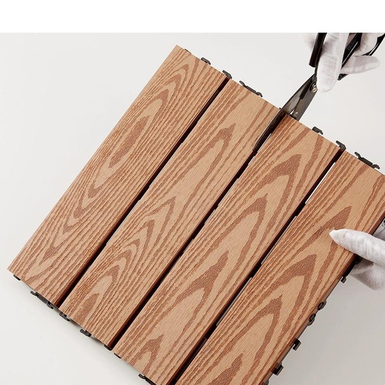 Außen-Holz-Kunststoff-Verbundstoff Terrassenbelag, Selbstverlegend & Korrosionsbeständig für Balkon- & Hofsanierung