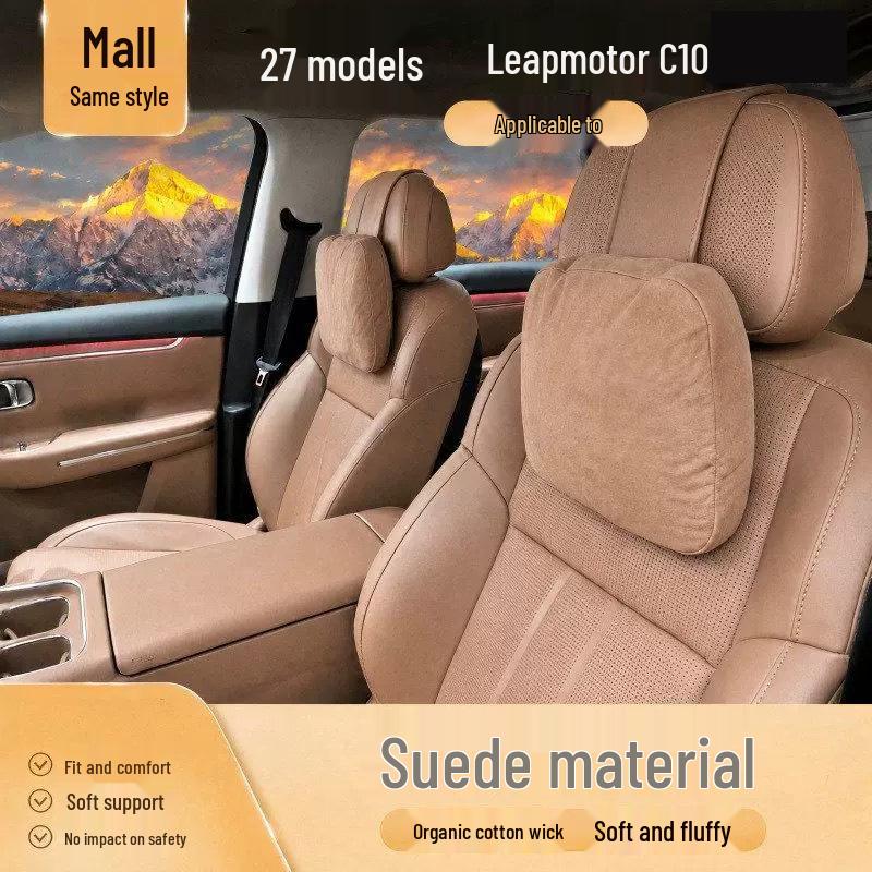Leapmotor C10 Original Headrest & Lumbar Support Cushion – Universal Fit for 27 Models, All-Season Comfort Car Accessory.