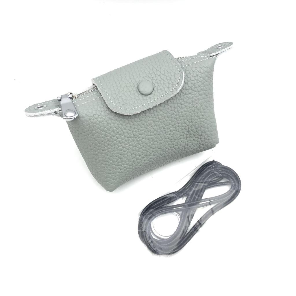 Women's Genuine Leather Coin Purse - Exquisite Portable Cowhide Clutch with Zipper