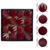 Wine Red Velvet Rhinestone Christmas Ball Pendant Set