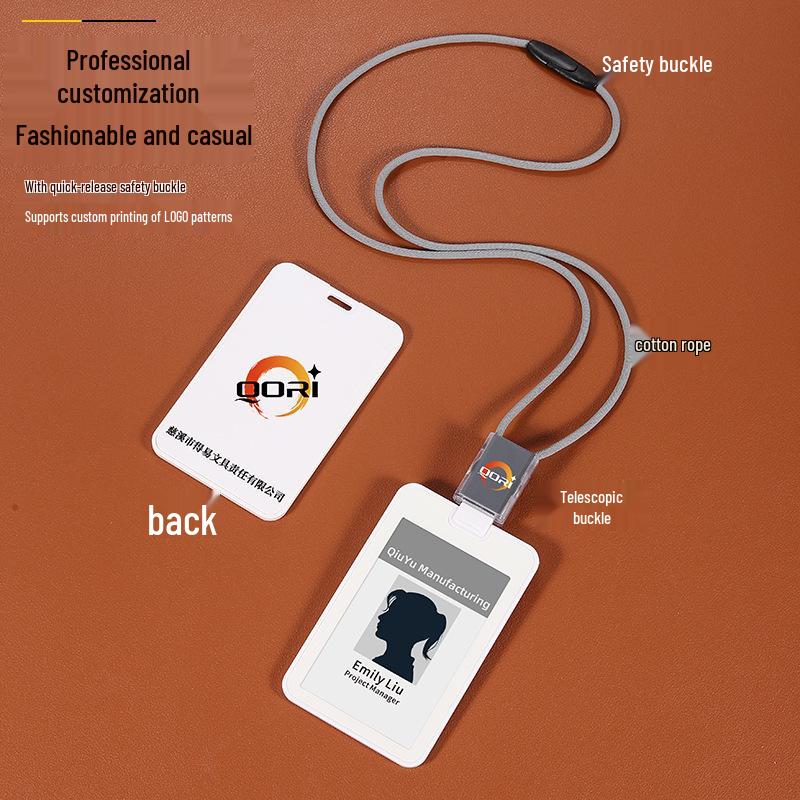ID Card Holder with Retractable Lanyard for Business, Employee, Student, and Bus Cards