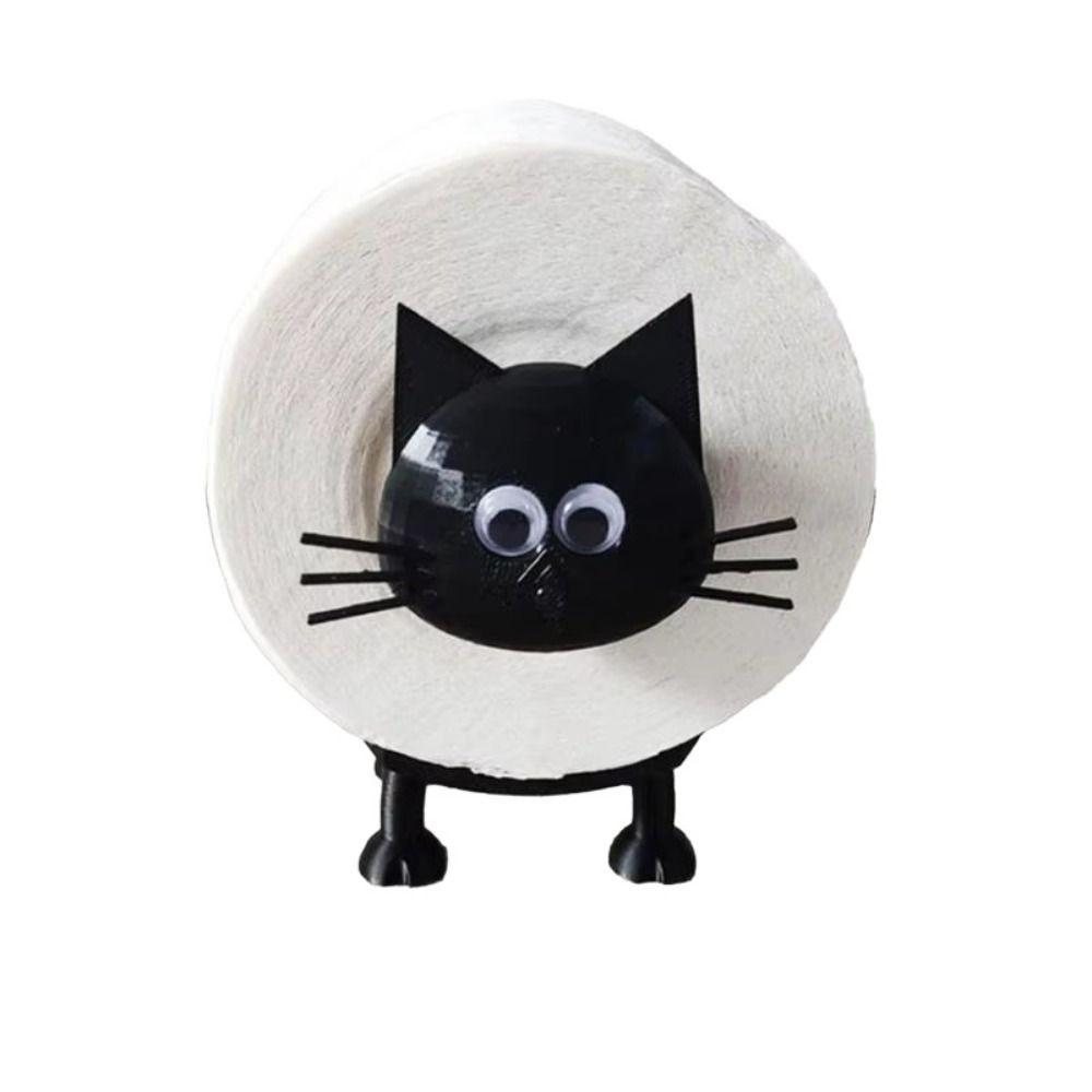 3 PCS 3D Printed Roll Paper Holder Plastic Toilet Tissue Rack Funny Toilet Paper Rack Kitchen