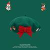 Bow christmas beret girl parent-child children's hat woolen thermal hat christmas gift painter hat