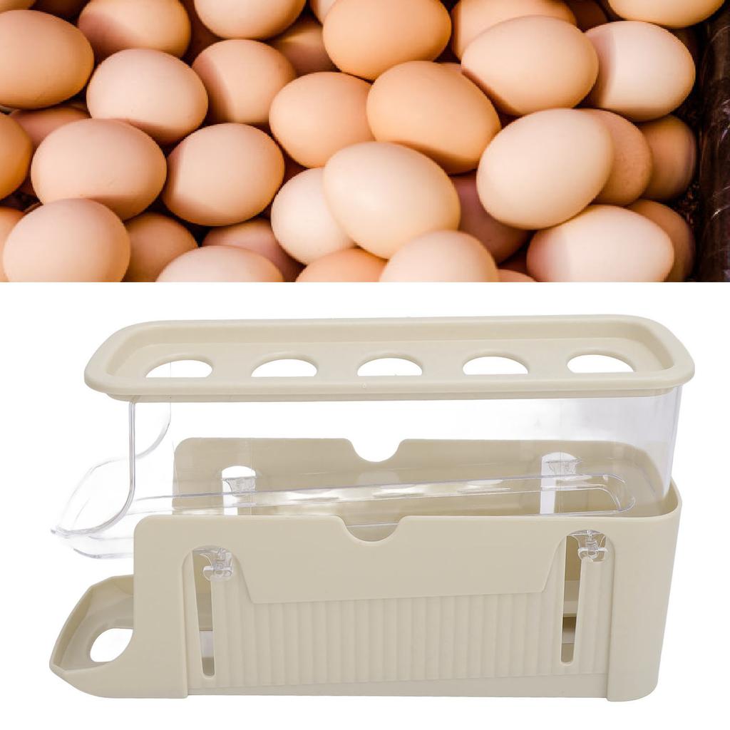Rolling Egg Dispenser for Refrigerator Space Saving 2 Tier Automatic Egg Storage Container   for Refrigerator Kichen Cabinet