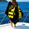 1pc Football35 Beach Towel with Custom Name, Beach/Swimming/Bath/Picnic/Camping Towel, Suitable for Seaside Beaches