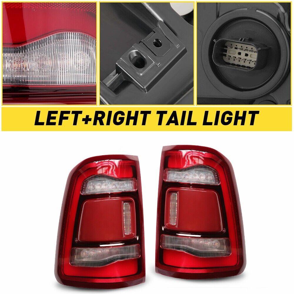 Pair Left Right LED Tail Light For 2019 2020-2022 Dodge Ram Rear Brake Stop Taillamp