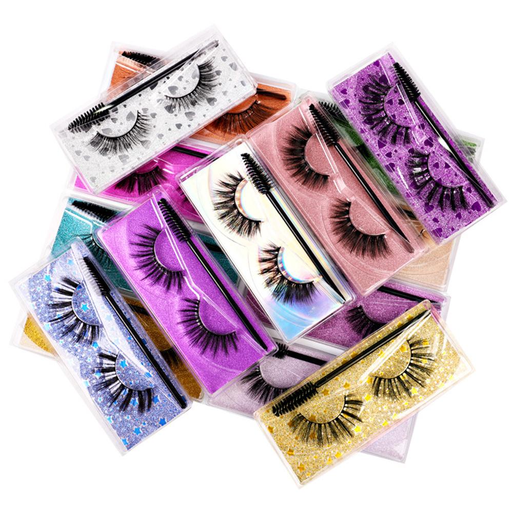 1 Pair 3D Mink Eyelashes Make Up False Cils Hand Made Fake Eyelashes Wholesale Thick Eyelashes Extension