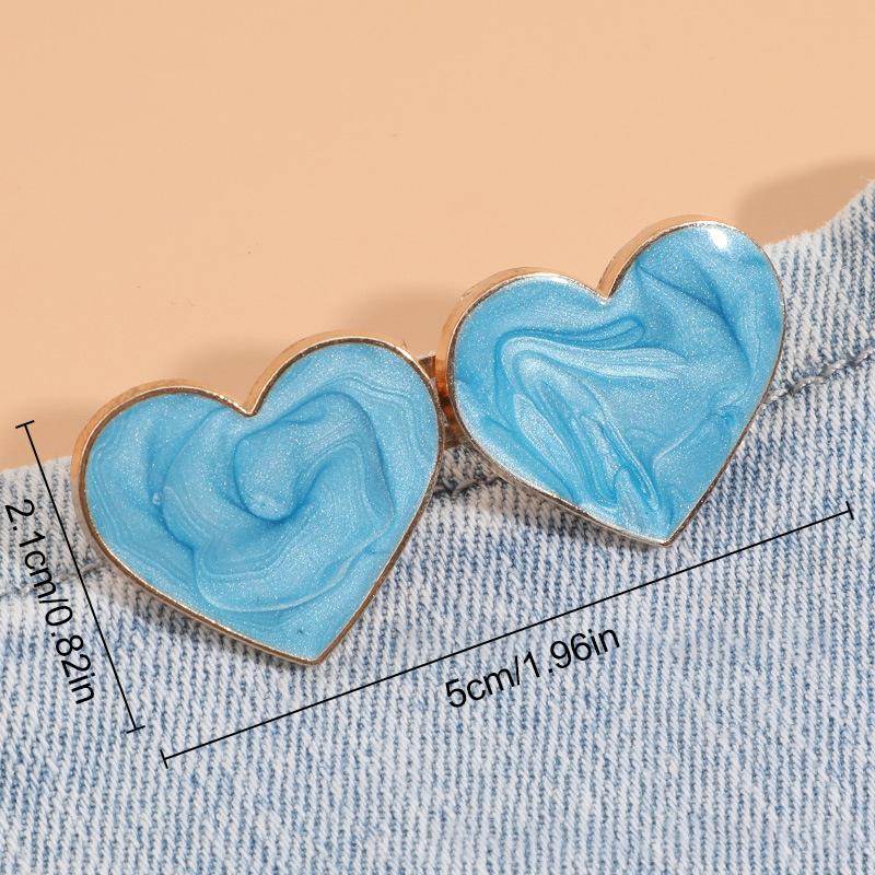 Waist-slimming Tightener Waistband Pins Adjustable Removable Heart-shaped Buttons Buckles