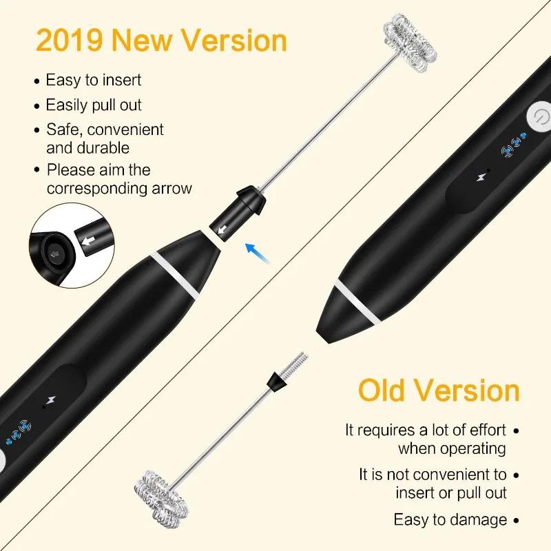 1 PCS Elektrische Milchaufschäumer Tragbare Schneebesen USB Aufladbare Handheld Kaffee Mixer Shaker Mixer