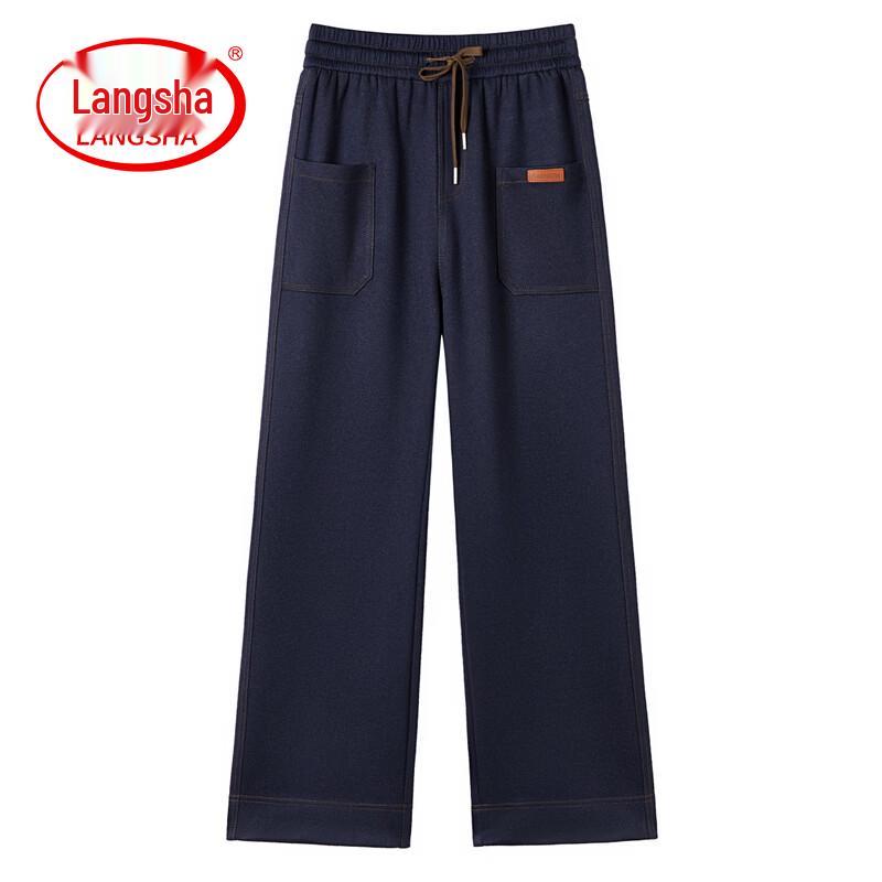 LangSha Women's Plus Size Casual Wide-Leg Pants