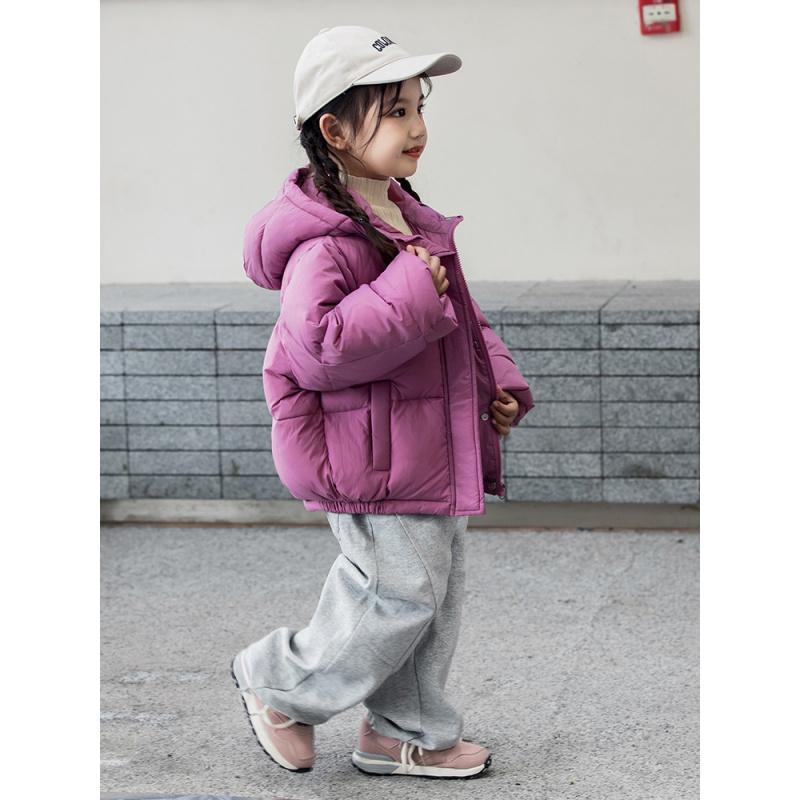 New Children's Clothing New Puffer Jacket Children's Short Winter Jacket Boys Girls Stylish Thickened Fleece Jacket Feather Silk Coat