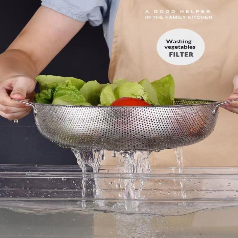 Cucina Acciaio Inossidabile Foro Rete Densa Setaccio Colino Scolapasta Cestelli
