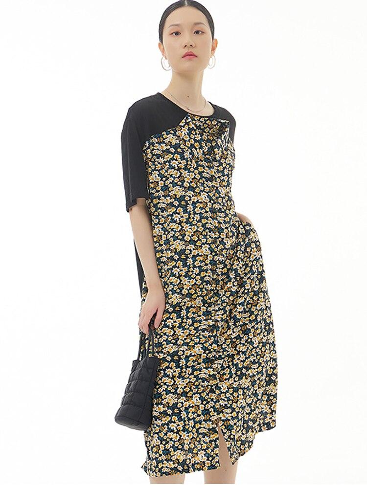 Xitao False Two Pieces Print Dress WMD6336