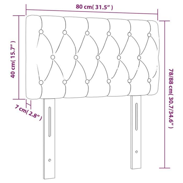 VidaXL Headboard Bedroom Furniture Bed Accessory Single Bed Headboard Interior Light Grey 80x7x78/88 346298