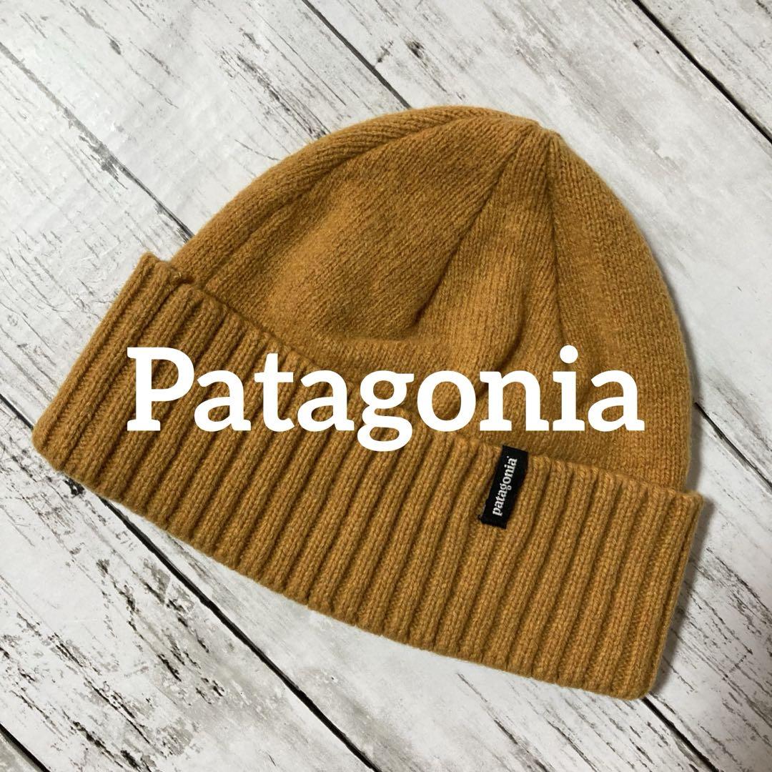 

[Б/У] Шапка бини Patagonia Brodeo, Вязаная шерстяная шапка бини, Желтая