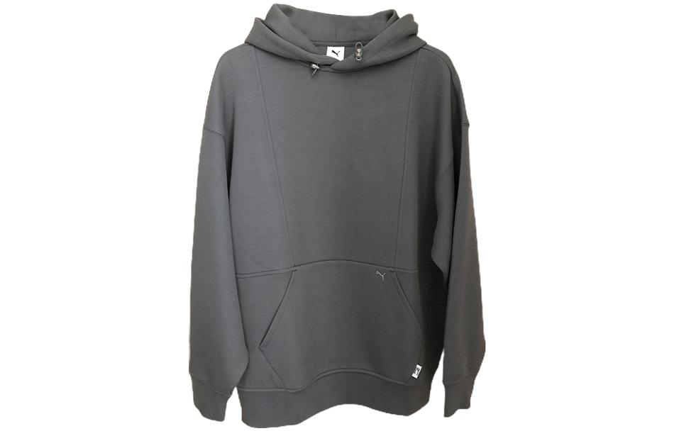PUMA Sweatshirts Unisex Gray Hooded Moderate Regular 534673-15 L