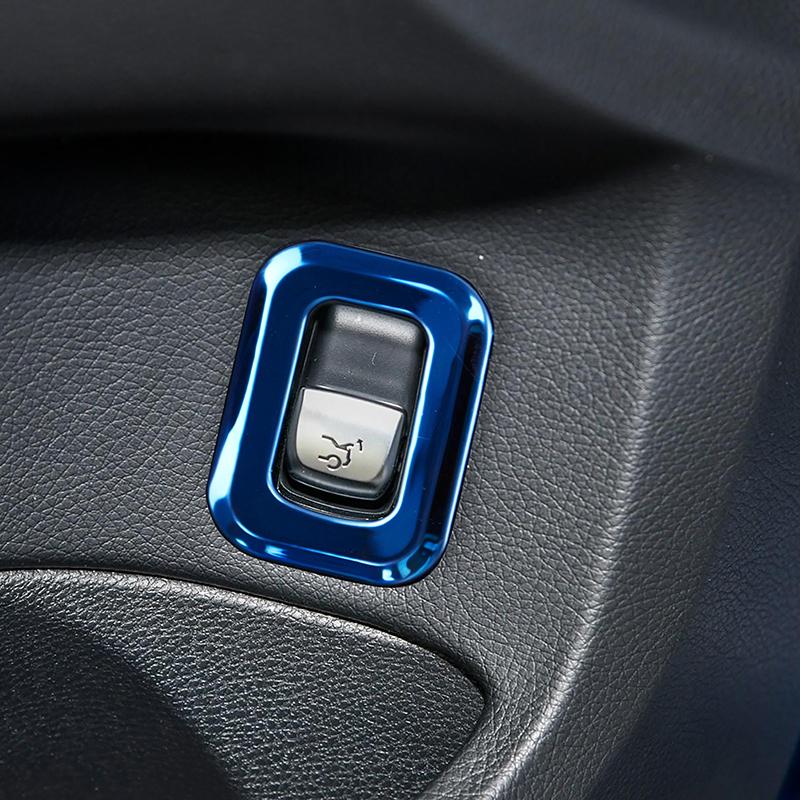 Car Door Trunk Switch Button Frame Stainless Steel Trim For Mercedes Benz C Class W205 GLC X253 2015- Interior Accessories