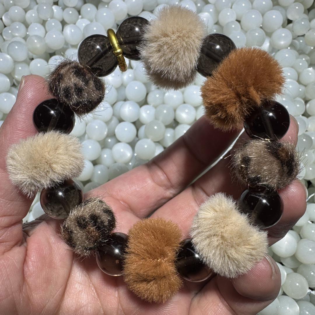 High-End Plush Women s Hand Bracelet - Autumn/Winter Style, 12mm Natural Ice Obsidian Round Beads Ice Obsidian