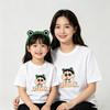 100% Cotton Cute Shin-chan Print Round Neck Loose Fit Mother-Daughter Matching Short Sleeve T-shirt