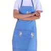Checkered Bunny Apron - Brown Cartoon Pattern Kitchen Apron, Lightweight Breathable Sweat-Absorbent  Suitable for Baking BBQ Cleaning Housework